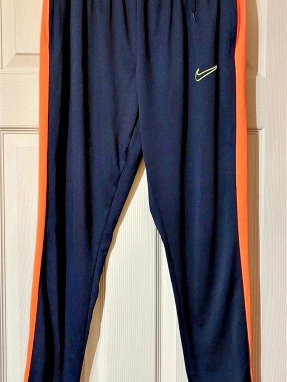 Nike Dri-FIT Track Pants Black Orange Size Large